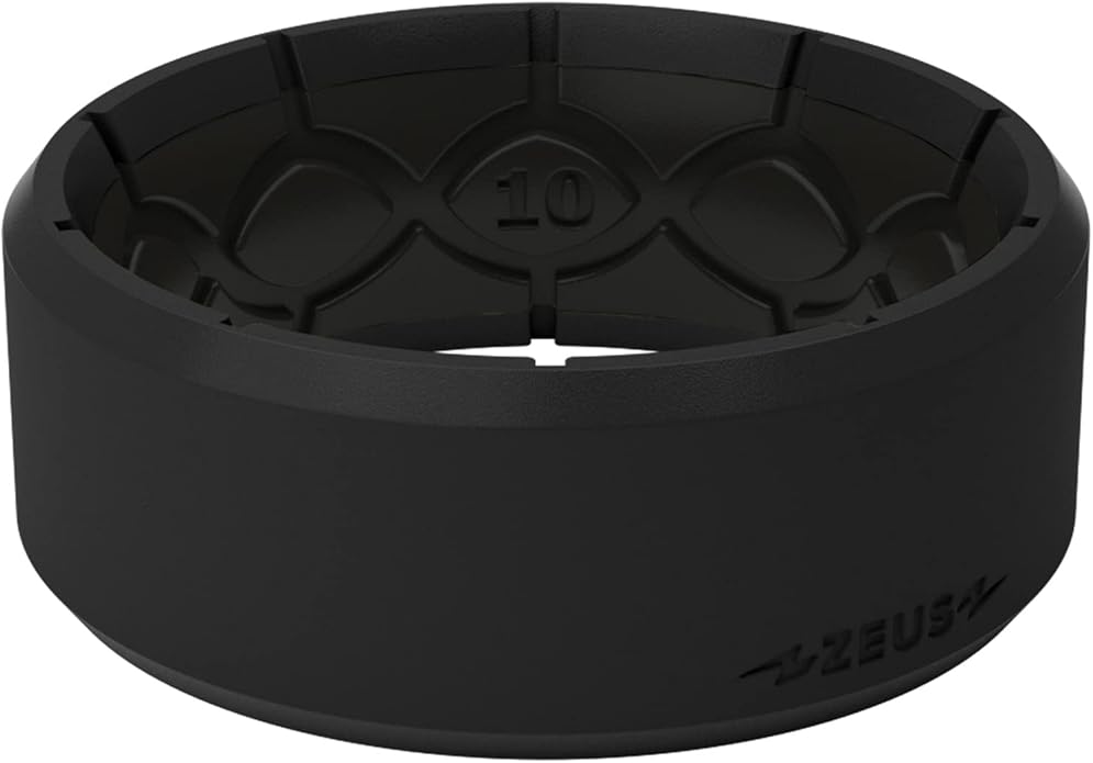 Groove Life Zeus Anti Stretch Silicone Ring Breathable Silicone Rings for Him and Her, Unique Design, Comfort Fit Ring