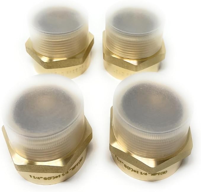 Cascada Lead-Free 1 1/4" G Thread Female to NPT Male Adapter | Brass Pipe - Image 4