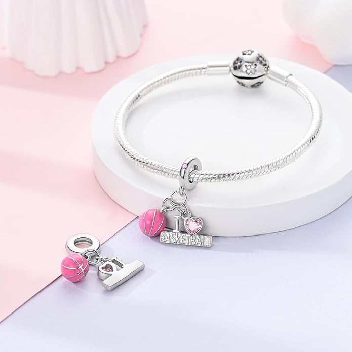 NARMO S925 Sterling Silver Charms Hamsa Charm for Pandora Bracelets Cross Charms for Bracelets Perfume High Heels Dangle Charms Silver Charms for Women