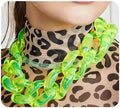 Wiwpar Acrylic Choker Necklace Statement Chunky Fashion Acrylic Necklace Colorful for Women (Lake green)