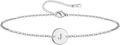 Personalized Initial Bracelet for Women Stainless Steel Letters Bracelet Delicate Coin Dainty Disc Alphabet Charm Bracelet Monogram Name Bracelet