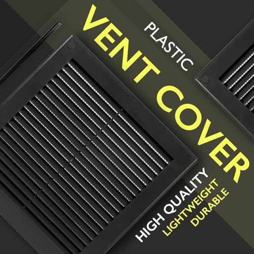 8 x 8 Inch Black Air Vent Cover – Plastic Square Air Vent Grill Cover - Image 6