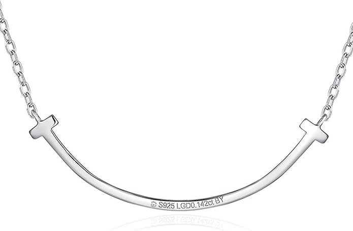 Lab Grown Diamond Necklace, Solid 925 Sterling Silver with Round Cut, Fine Jewelry for Women Anniversary Birthday Valentine’s Day Gifts