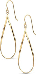 MILLA Teardrop Earrings - Designer Silver Statement Earrings or Gold Dangle Earrings for Women Trendy Upscale Dangly Earrings
