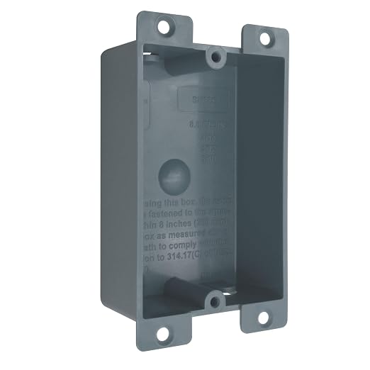 1-Gang PVC Old Work Standard Switch/Wall Electrical Outlet Box Grey Outlet by AIRTAK