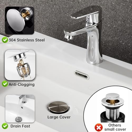 Bathroom Sink Drain Kit with Clear Bottle Trap and Flexible Water Seal Pipe - Image 4