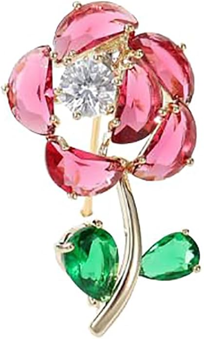 14K Gold Rose Flower Brooch - Elegant Floral Design Scarf Buckle, Graceful Pin for Special Occasions, Ideal Gift for Her, Craft Enthusiast Jewelry Accessory
