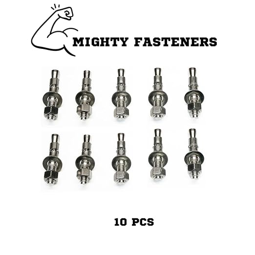 Mighty Fasteners Wedge Anchors – Heavy-Duty 304 Stainless Steel Expansion Bolts - Image 2
