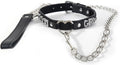 Succuba Handmade Heart Ring Rhinestone Letter Pu Leather Choker Collar Necklace for Women and Men
