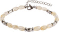 Natural Gem Stone Beaded Bracelets for Women Adjustable Stainless Steel Agate Lapis Tiger Eye Aventurine Rose Quartz