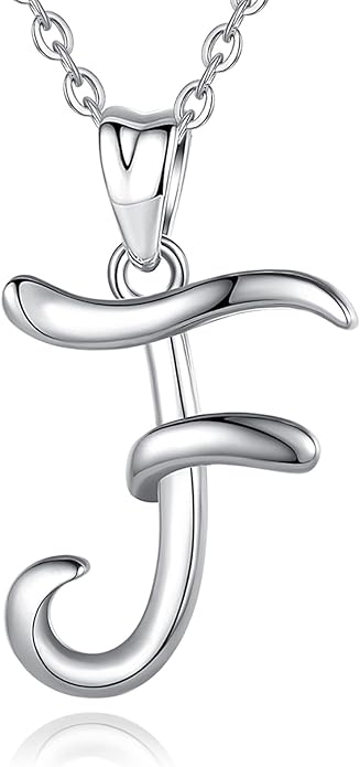 EUDORA Sterling Silver Initial Necklaces for Women, Classic 26 Letter Neckless Gifts for Girls, Sister, Mother Daughter, 18 inch Chain