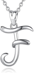 EUDORA Sterling Silver Initial Necklaces for Women, Classic 26 Letter Neckless Gifts for Girls, Sister, Mother Daughter, 18 inch Chain