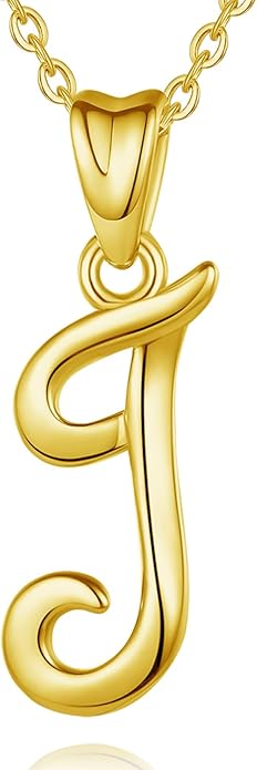 EUDORA Sterling Silver Initial Necklaces for Women, Classic 26 Letter Neckless Gifts for Girls, Sister, Mother Daughter, 18 inch Chain