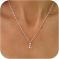 Valentines Gifts for Her Women - Initial Necklaces for Women Dainty 14k Gold Plated A-Z Letter Pendant Name Necklaces Cute Charm Choker Fashion Accessories Non Tarnish Trendy Jewelry Gift