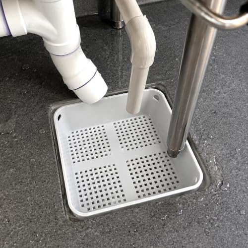 2 Pcs 8.3 Inch Floor Sink Drain Cover, Square Drain Basket Alternative - Image 5