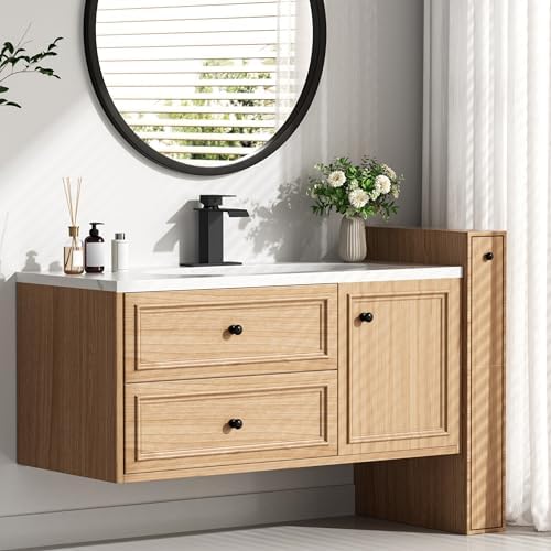 FORIOUS Bathroom Faucet 1 Hole Single Handle Vanity Sink Faucet Matte Black - Image 2