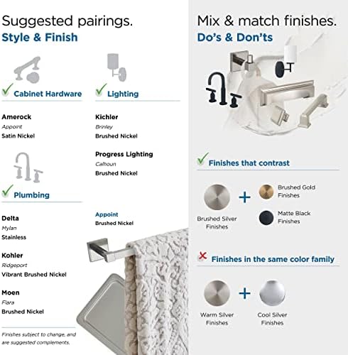 Amerock Appoint 6-5/16" Brushed Nickel Single Post Toilet Paper Holder - Image 5