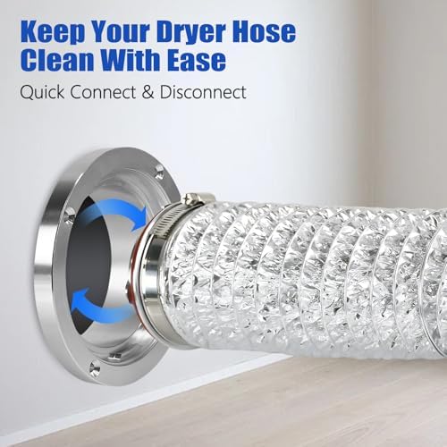 4 Inch Dryer Vent Hose Kit, 5FT Aluminum Foil Duct - Image 3