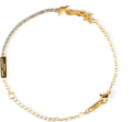 Initial Dainty 18K Gold Plated Chain Link Bracelet for Women, Minimalist Luxury Jewelry Gift