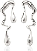 Teardrop Earrings Gold Palated Earrings Large Irregular Geometric Studs Big Lightweight Waterdrop Earrings Jewelry for Women