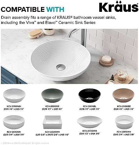 KRAUS Pop-Up Drain in Satin Nickel - Image 6