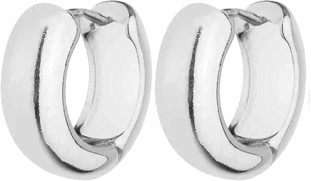 Wgoud Chunky Hoop Earrings Set 14K Gold Plated Hoop Earrings for Women Hypoallergenic, Thick Twisted Huggie Hoops Earring Set