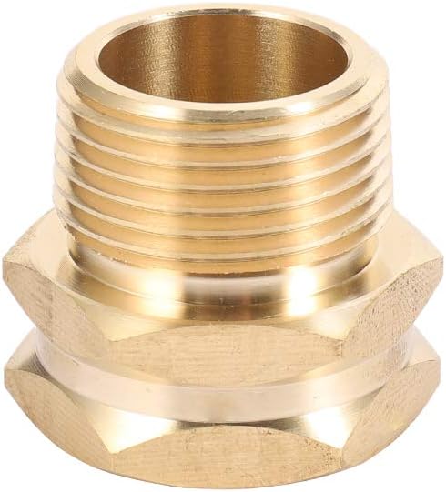 3/4" GHT Female to 3/4" NPT Male Connector, Brass Garden Hose Fitting 2pcs - Image 4