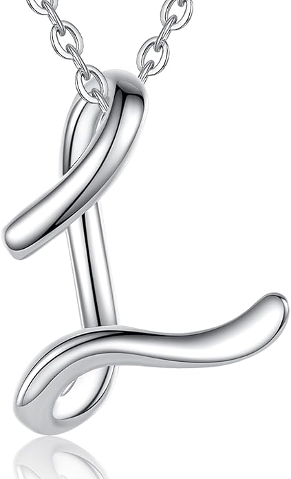 EUDORA Sterling Silver Initial Necklaces for Women, Classic 26 Letter Neckless Gifts for Girls, Sister, Mother Daughter, 18 inch Chain