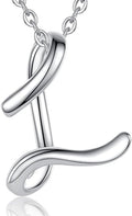 EUDORA Sterling Silver Initial Necklaces for Women, Classic 26 Letter Neckless Gifts for Girls, Sister, Mother Daughter, 18 inch Chain