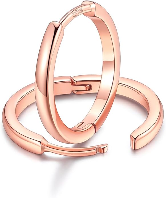FaithHeart Sterling Silver Hoop Earrings for Women, Hypoallergenic Huggie Hoop Earrings Lightweight Small Cartilage Earrings Hoop Earring Dainty Everyday Earrings 6/8/10/12/14/15/16/18/20mm