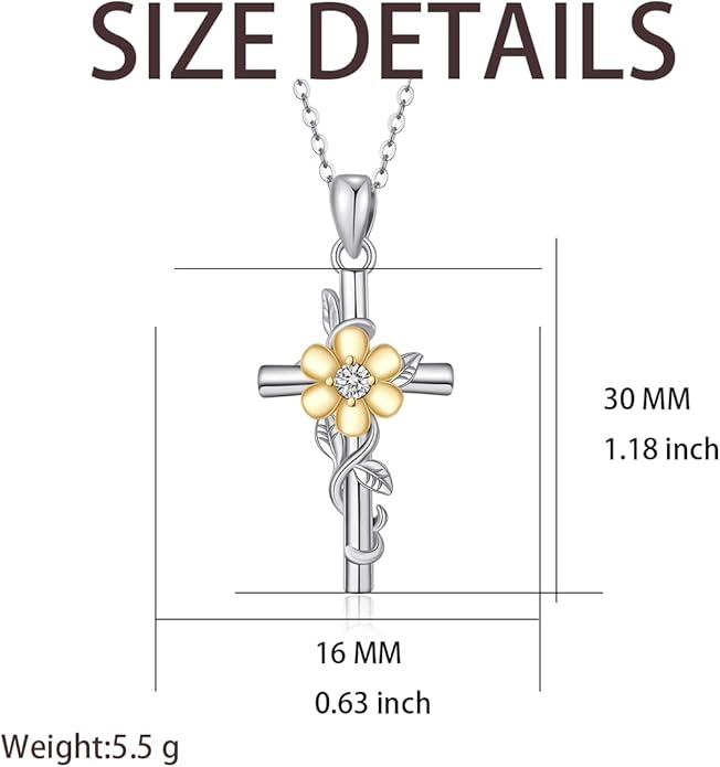 Flower Necklace Tulip/Sunflower/Daisy/Bee Pendant Necklaces Jewelry for Women Mom Gifts