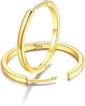 FaithHeart Sterling Silver Hoop Earrings for Women, Hypoallergenic Huggie Hoop Earrings Lightweight Small Cartilage Earrings Hoop Earring Dainty Everyday Earrings 6/8/10/12/14/15/16/18/20mm