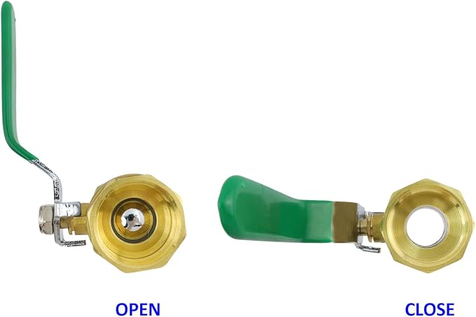Brass Ball Valve Shut Off Switch 1" Female to 1" Female Thick Brass Plumbing - Image 5