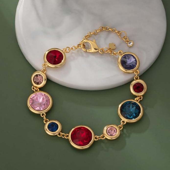 Women's Bracelet Colorful Zircon Geometric Circle Alloy Jewelry Fashion Luxury Gift for Daily Office Wear