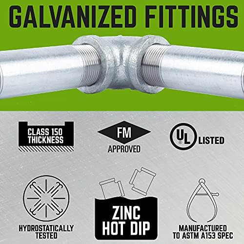 PIPE DECOR 1 in. Floor Flange, Authentic Galvanized Malleable Iron, 4 Pack - Image 4
