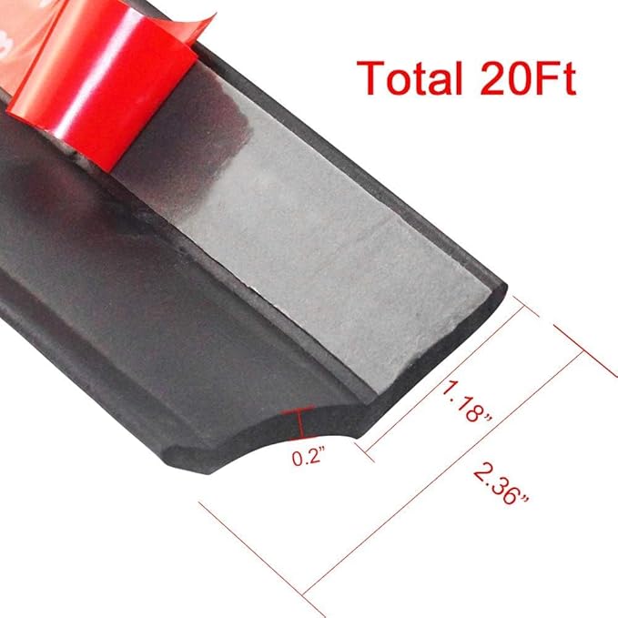 DGSL 20FT Universal Garage Door Threshold Seals Bottom Rubber Replacement | - Image 2
