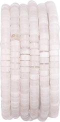Natural White Agate Spacer Beads Caps Loose Semi Gemstone for Beading Jewelry Making 4mmx2mm 38cm