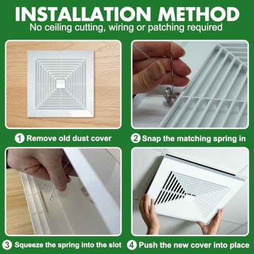 Bathroom Exhaust Fan Cover 11x11 Vent Cover - Image 4