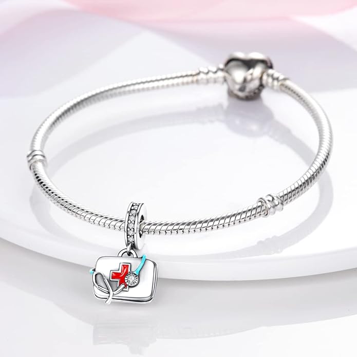 MULA 925 Sterling Silver Charms for Bracelets and Necklaces Airplane Passport Dangle Pendants Beads Butterfly Dragonfly Charms Jewelry Charm for Women