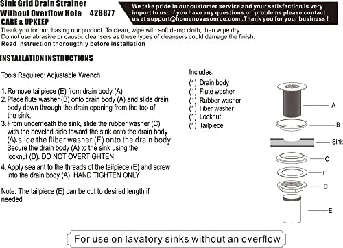 Grid Drain Strainer Assembly Without Overflow - Image 6