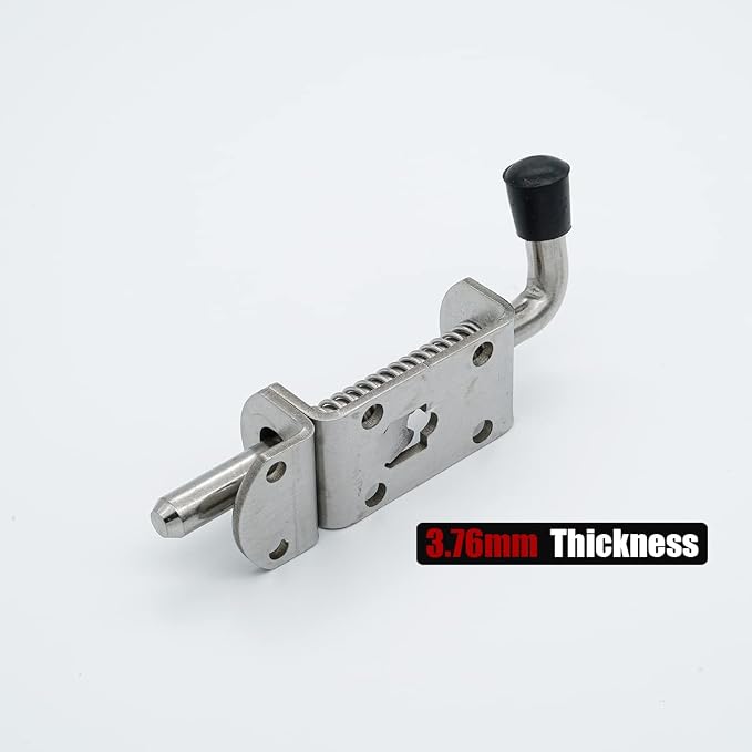 JQK Spring Loaded Barrel Bolt Latch, Heavy Duty 304 Stainless Steel Thickened - Image 4