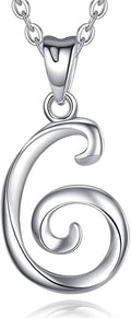 EUDORA Sterling Silver Initial Necklaces for Women, Classic 26 Letter Neckless Gifts for Girls, Sister, Mother Daughter, 18 inch Chain