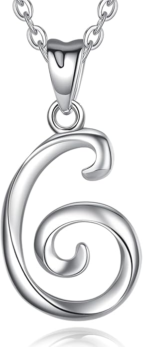 EUDORA Sterling Silver Initial Necklaces for Women, Classic 26 Letter Neckless Gifts for Girls, Sister, Mother Daughter, 18 inch Chain