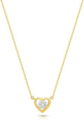 Zeffy Dainty Gold Heart Necklace for Women Trendy 14K Gold/Silver Plate Cute Heart Pendant Choker Necklaces Gold Love Heart Chain Necklace for Women Dainty Gold Jewelry Gifts for Women