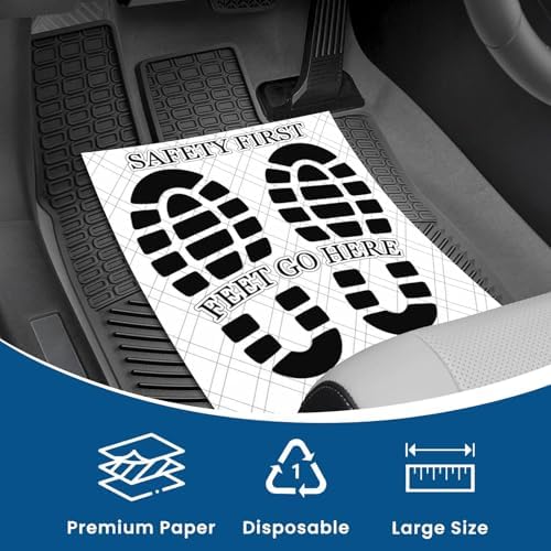 White Car Paper Floor Mats 200PCS Disposable Car Floor Fats - Image 4