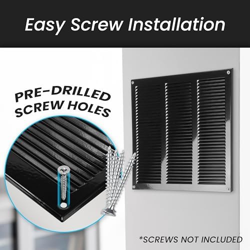 Repa Market 10" x 4" Inch Scratch Resistant Black Air Vent Cover - Image 5