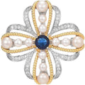 Flower Brooch Pin - Rhinestone Flower Pin 18k Gold Plated - Thanksgiving Day, Birthday, Wedding Gifts for Mom, Wife