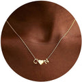 TURANDOSS Valentines Day Gifts for Kids Teen Girls - Dainty 14K Gold Plated Letter A-Z Initial Necklace with Heart, Personalized Jewelry Birthday Valentines Day Gifts for Girlfriend Wife Women