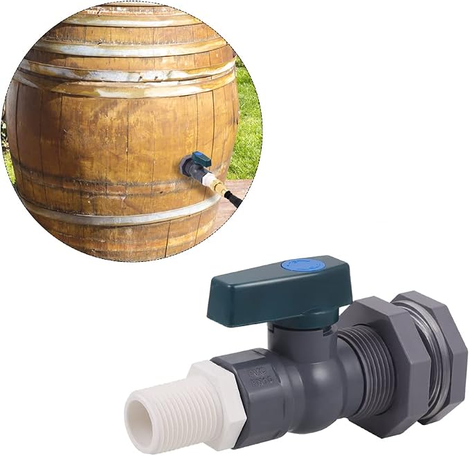 Enoch's Land PVC Rain Barrel Spigot Kit, 3/4" Rain Barrel Valve - Image 8