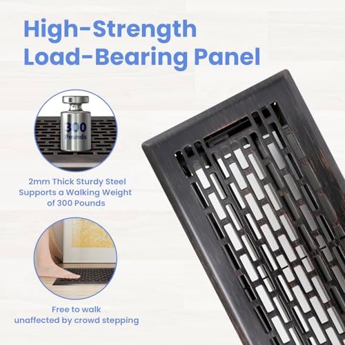 Howeall 4x10 Inches 2 Pack Heavy Duty Walkable Floor Register - Image 2